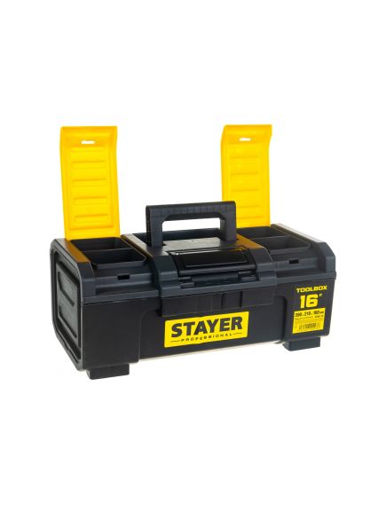Ящик для инструмента 16" пластик TOOLBOX STAYER 38167-16, фото , изображение 4 - Метэкс