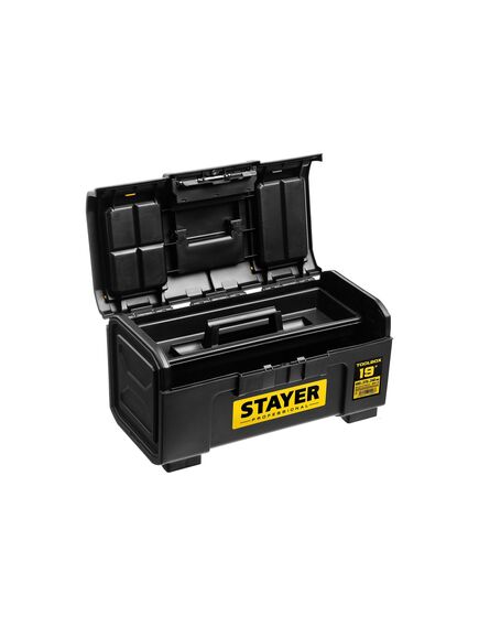 Ящик для инструмента 19" пластик TOOLBOX STAYER 38167-19, фото , изображение 2 - Метэкс