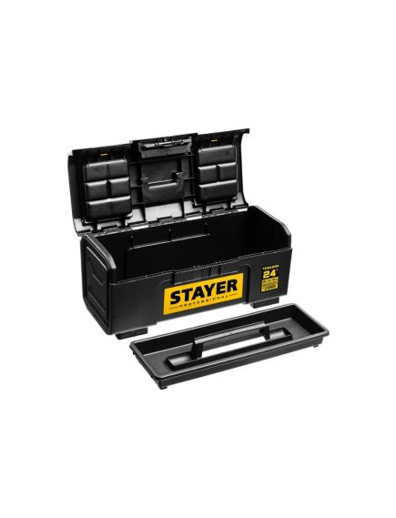 Ящик для инструмента 24" пластик TOOLBOX STAYER 38167-24, фото , изображение 3 - Метэкс