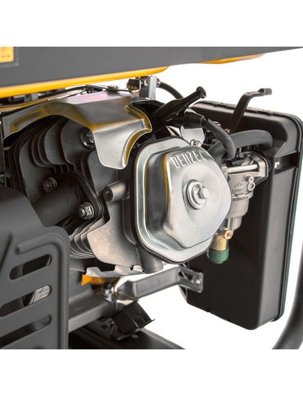 Генератор бенз. (6 - 6,5 кВт, 220 В, 25л, ручной стартер) DENZEL GE-7900 (94638), фото , изображение 10 - Метэкс