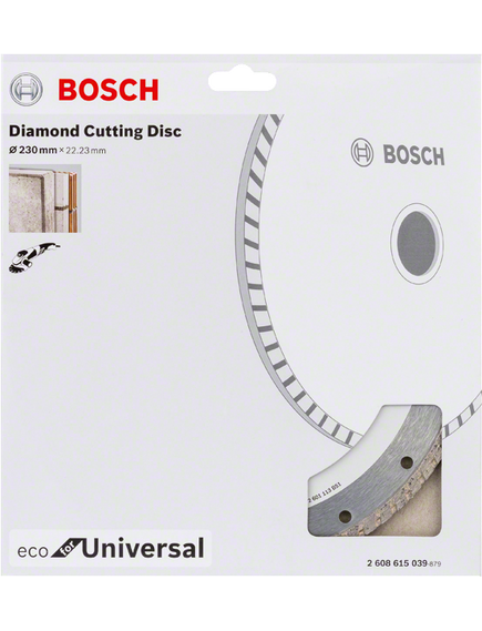 Диск алмазный 230 х 22,2 мм турбо ECO Universal Turbo BOSCH 2608615039, фото , изображение 2 - Метэкс