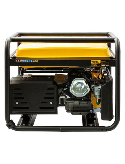 Генератор бенз. (7 - 8,5 кВт, 220 В, 25л, ручной стартер) DENZEL GE-8900 (94639), фото , изображение 4 - Метэкс