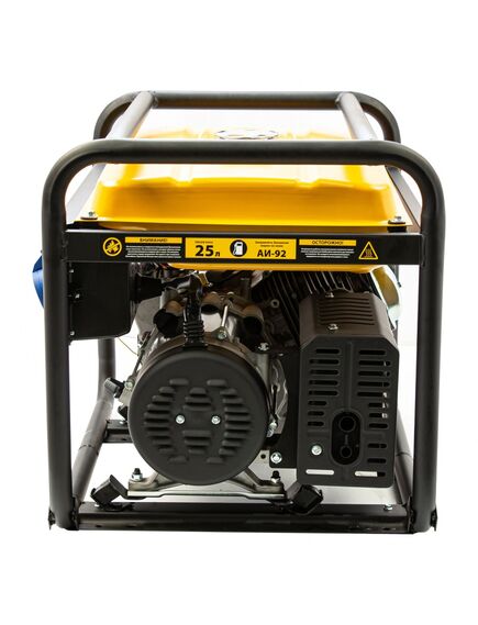Генератор бенз. (7 - 8,5 кВт, 220 В, 25л, ручной стартер) DENZEL GE-8900 (94639), фото , изображение 5 - Метэкс