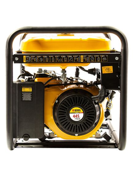 Генератор бенз. (7 - 8,5 кВт, 220 В, 25л, ручной стартер) DENZEL GE-8900 (94639), фото , изображение 6 - Метэкс