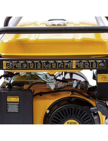 Генератор бенз. (7 - 8,5 кВт, 220 В, 25л, ручной стартер) DENZEL GE-8900 (94639), фото , изображение 19 - Метэкс