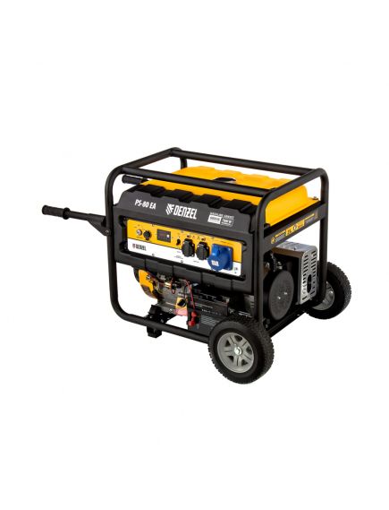 Генератор бенз. (7 - 8 кВт, 220 В, 25л, электростартер) DENZEL PS-80 EA (946924), фото , изображение 4 - Метэкс