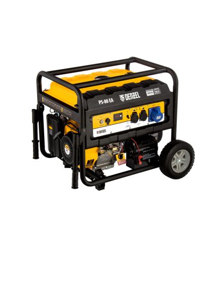 Генератор бенз. (7 - 8 кВт, 220 В, 25л, электростартер) DENZEL PS-80 EA (946924), фото , изображение 5 - Метэкс