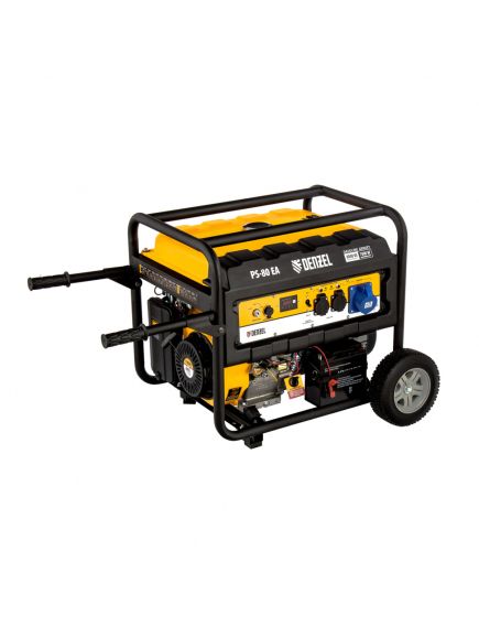 Генератор бенз. (7 - 8 кВт, 220 В, 25л, электростартер) DENZEL PS-80 EA (946924), фото , изображение 6 - Метэкс