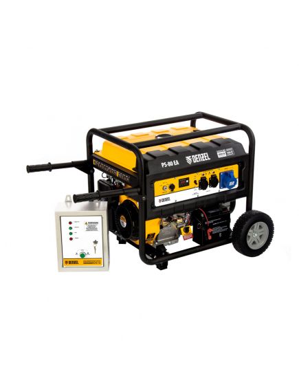 Генератор бенз. (7 - 8 кВт, 220 В, 25л, электростартер) DENZEL PS-80 EA (946924), фото , изображение 7 - Метэкс