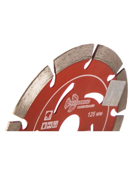 Диск алмазный 125 х 22,2 мм сегментный Grand hot press TRIO-DIAMOND GUS722, фото , изображение 3 - Метэкс