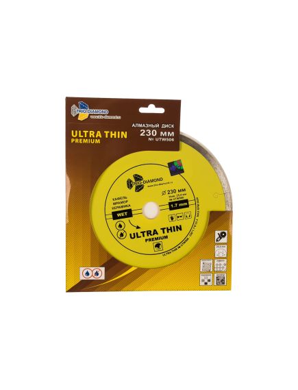 Диск алмазный 230 х 25.4 мм сплошной ультратонкий TRIO-DIAMOND UTW506, фото , изображение 4 - Метэкс