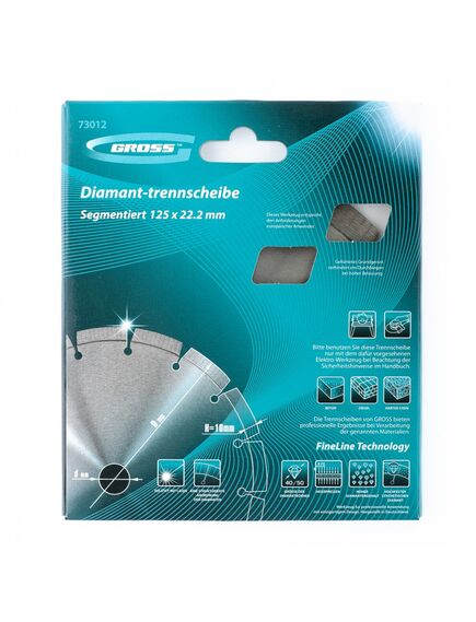 Диск алмазный 150 х 22,2 мм сегментный сухая резка GROSS 73013, фото , изображение 3 - Метэкс