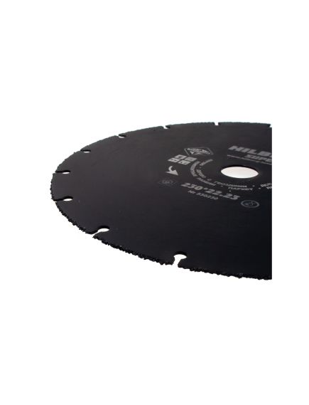 Диск отрезной универсальный 230 х 22,2 мм карбид вольфрамовый HILBERG 530230, фото , изображение 2 - Метэкс