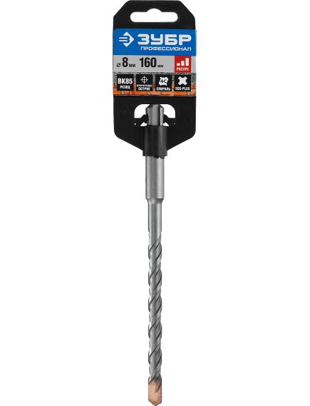 Бур по бетону 8 х 160 мм SDS Plus ЗУБР 29314-160-08_z01, фото , изображение 4 - Метэкс