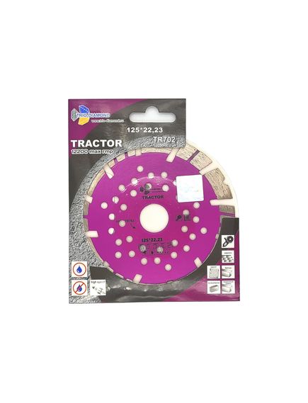 Диск алмазный 125 х 22,2 мм турбо-сегментный железобетон Traktor TRIO-DIAMOND TR702, фото , изображение 2 - Метэкс