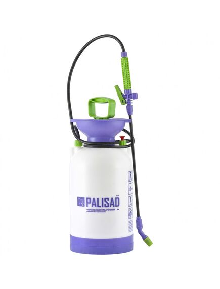 Опрыскиватель ручной 7 л усиленный с горловиной насосом шлангом разбрызгивателем PALISAD 64747, фото , изображение 2 - Метэкс