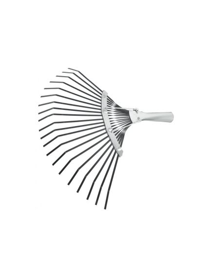 Грабли веерные стальные 385х1500 мм 20 плоских зубьев деревянный черенок СИБРТЕХ 61779, фото , изображение 2 - Метэкс