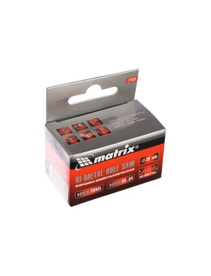 Коронка биметаллическая 30 мм MATRIX 72430, фото , изображение 4 - Метэкс