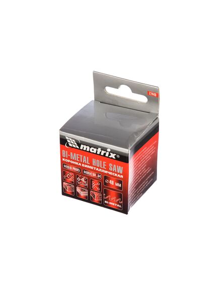 Коронка биметаллическая 48 мм MATRIX 72448, фото , изображение 3 - Метэкс