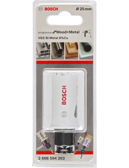Коронка биметаллическая 25 мм BOSCH Progressor 2608594203, фото , изображение 2 - Метэкс