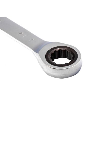 Ключ комбинированный трещоточный 24 мм зеркальный хром MATRIX 14815, фото , изображение 3 - Метэкс