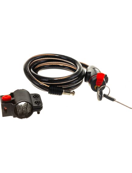 Замок тросовый универсальный 12 х 1200 мм с держателем Matrix 91817, фото , изображение 2 - Метэкс