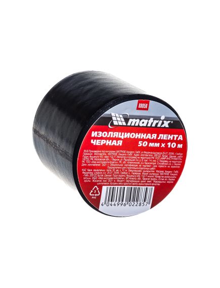 Изолента черная 50 мм х 10 м MATRIX 88858, фото , изображение 3 - Метэкс