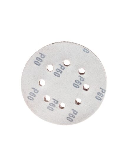 Круг абразивный на ворсовой подложке под "липучку" перфорированный 125 мм P60 5 шт MATRIX 73803, фото , изображение 2 - Метэкс