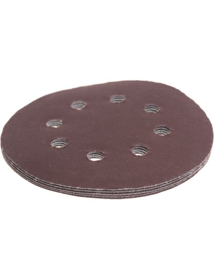 Круг абразивный на ворсовой подложке под "липучку" перфорированный 125 мм P220 5 шт MATRIX 73809, фото , изображение 2 - Метэкс