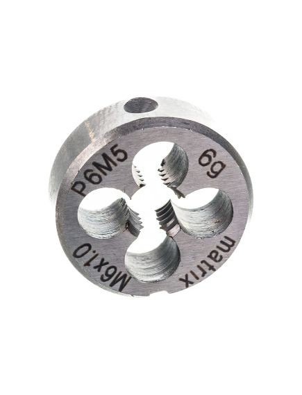 Плашка машинно-ручная М6 х 1.0 мм Р6М5 MATRIX 77075, фото , изображение 3 - Метэкс