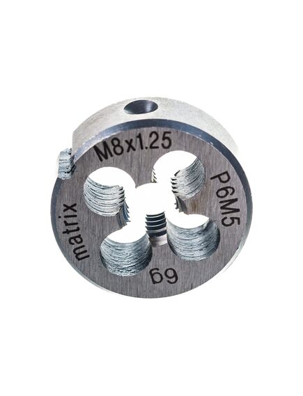 Плашка машинно-ручная М8 х 1.25 мм Р6М5 MATRIX 77077, фото , изображение 2 - Метэкс