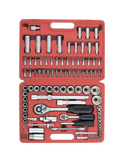 Набор слесарно-монтажный 1/4", 1/2" 94 предмета MATRIX 13580, фото , изображение 2 - Метэкс