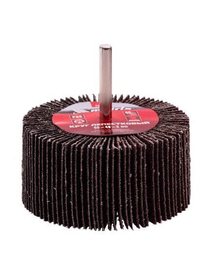 Круг лепестковый для дрели 80х40х6мм Р80 MATRIX 74154, фото , изображение 3 - Метэкс