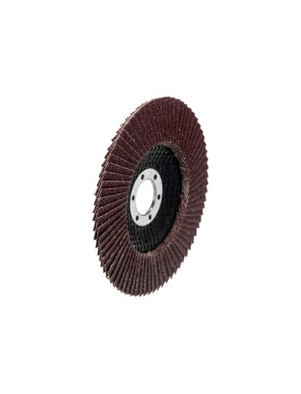 Круг лепестковый торцевой 125 х 22,2 мм зернистость P80 MATRIX 74044, фото , изображение 2 - Метэкс