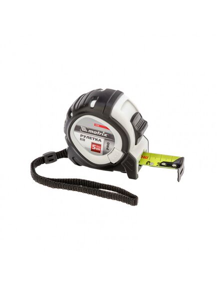 Рулетка 5 м х 25 мм Neon обрезиненный корпус 3 фиксации MATRIX 32592, фото , изображение 2 - Метэкс