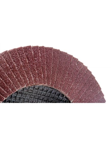 Круг лепестковый торцевой 125 х 22,2 мм зернистость P120 MATRIX 74048, фото , изображение 4 - Метэкс