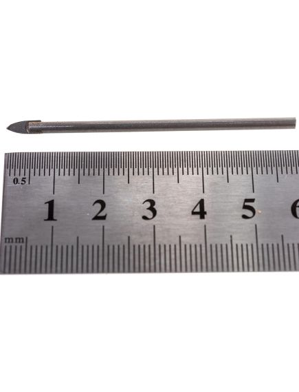 Сверло по кафелю и стеклу 3 мм цилиндрический хвостовик MATRIX 72813, фото , изображение 2 - Метэкс