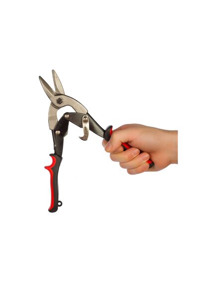 Ножницы по металлу 250 мм пряморежущие для тонкого металла обрезиненные рукоятки MATRIX 78330, фото , изображение 2 - Метэкс