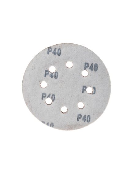 Круг абразивный на ворсовой подложке под "липучку" перфорированный 125 мм P40  5 шт MATRIX 73802, фото , изображение 2 - Метэкс