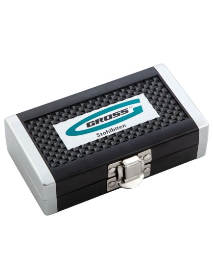 Набор бит 1/4 магнитный адаптер сталь пластиковый кейс 33 предмета GROSS 11365, фото , изображение 6 - Метэкс