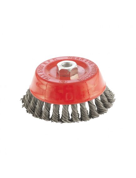 Щетка для УШМ 125 мм М14 "чашка" крученая проволока 0,8 мм MATRIX 74625, фото , изображение 2 - Метэкс