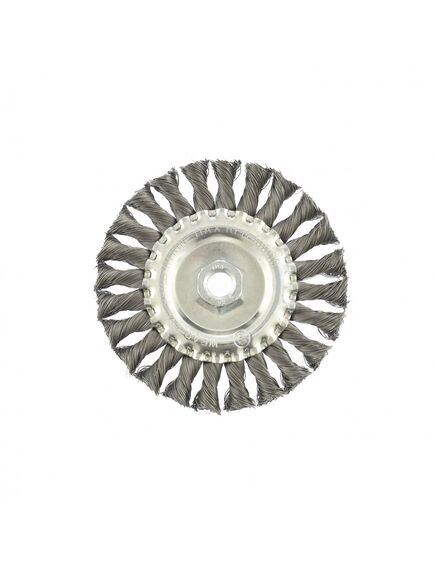 Щетка для УШМ 125 мм М14 плоская крученая проволока 0,35 мм MATRIX 74633, фото , изображение 3 - Метэкс