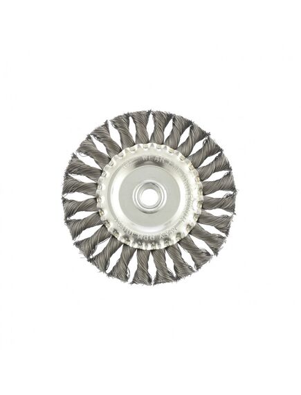 Щетка для УШМ 125 мм М14 плоская крученая проволока 0,35 мм MATRIX 74633, фото , изображение 4 - Метэкс