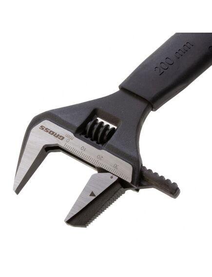 Ключ разводной 200 мм переставная губка GROSS 15572, фото , изображение 4 - Метэкс