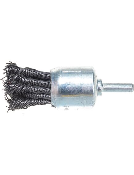 Щетка для дрели 30 мм "чашка" со шпилькой крученая металлическая проволока MATRIX 74466, фото , изображение 3 - Метэкс