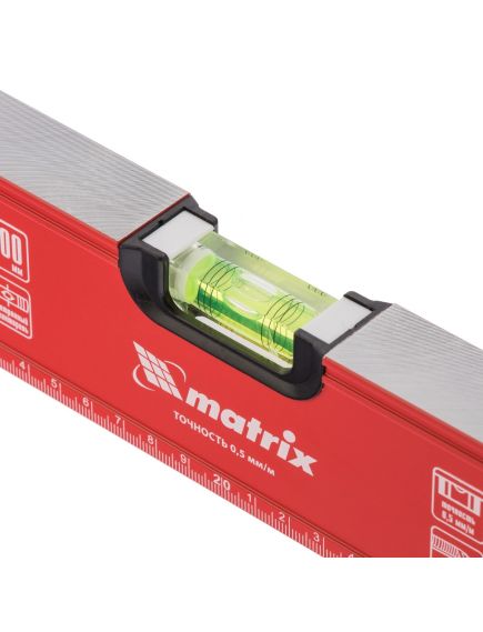 Уровень алюминиевый 400 мм фрезерованный 3 глазка MATRIX 34200, фото , изображение 2 - Метэкс