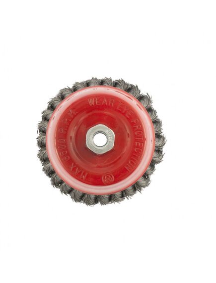 Щетка для УШМ 125 мм М14 "чашка" крученая проволока 0,35 мм MATRIX 74617, фото , изображение 3 - Метэкс