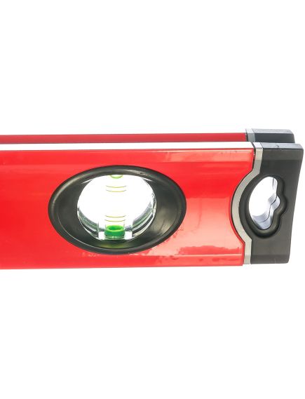 Уровень алюминиевый 1500 мм 3 глазка ударопрочные заглушки двухкомпонентные ручки MATRIX 34312, фото , изображение 2 - Метэкс