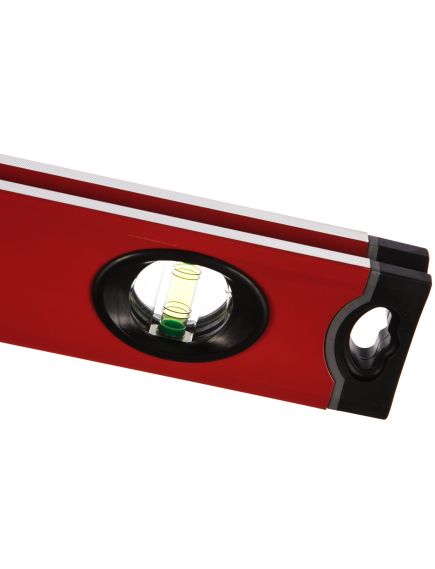 Уровень алюминиевый 1000 мм 3 глазка ударопрочные заглушки двухкомпонентные ручки MATRIX 34308, фото , изображение 3 - Метэкс