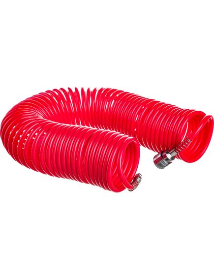 Шланг спиральный воздушный 15 м с быстросъемными соединениями MATRIX 57006, фото , изображение 3 - Метэкс